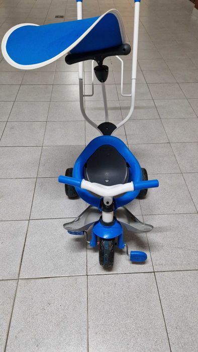 Triciclo smoby 2 em 1 usado azul