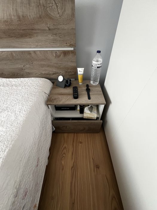 Quarto carvalho e branco conforama