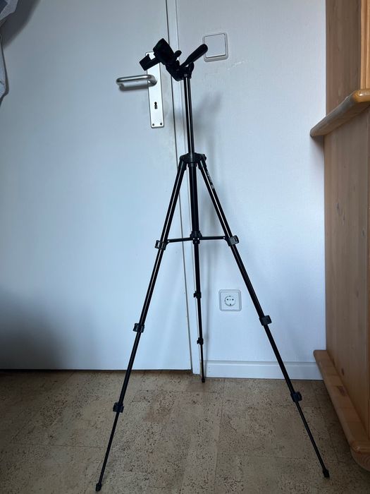 Tripé para fotografar e filmar - novo - com bolsa e suporte telemóvel