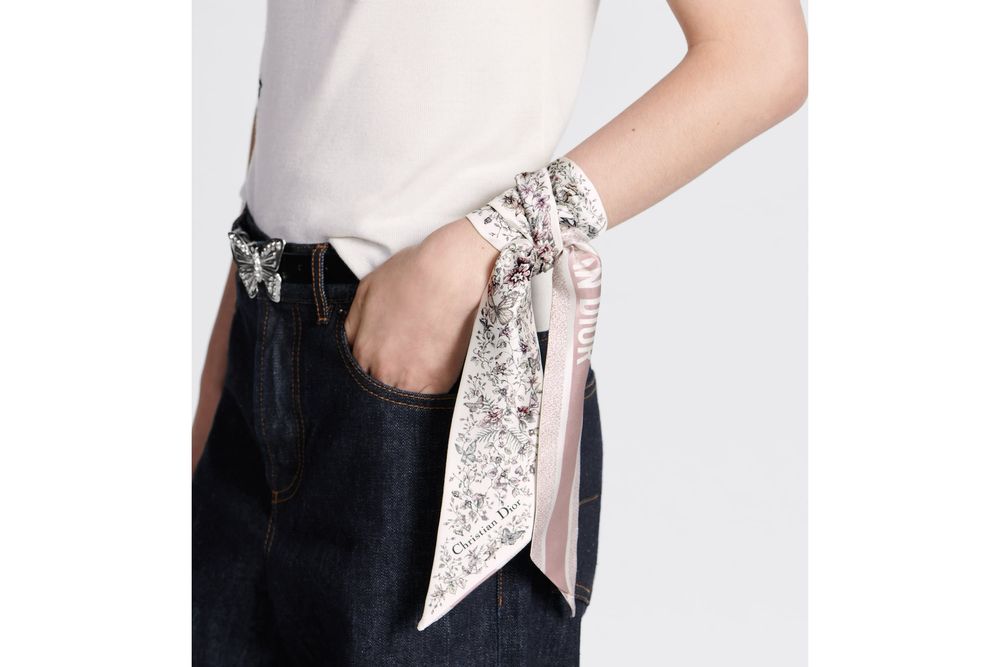 Шёлковый Бандо Dior оригинал Аксесуар двусторонний