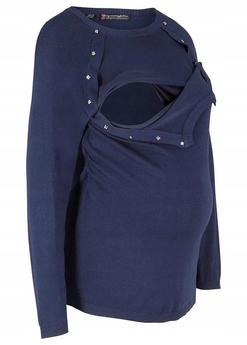 B.P.C sweter ciążowy i do karmienia granatowy ^52/54