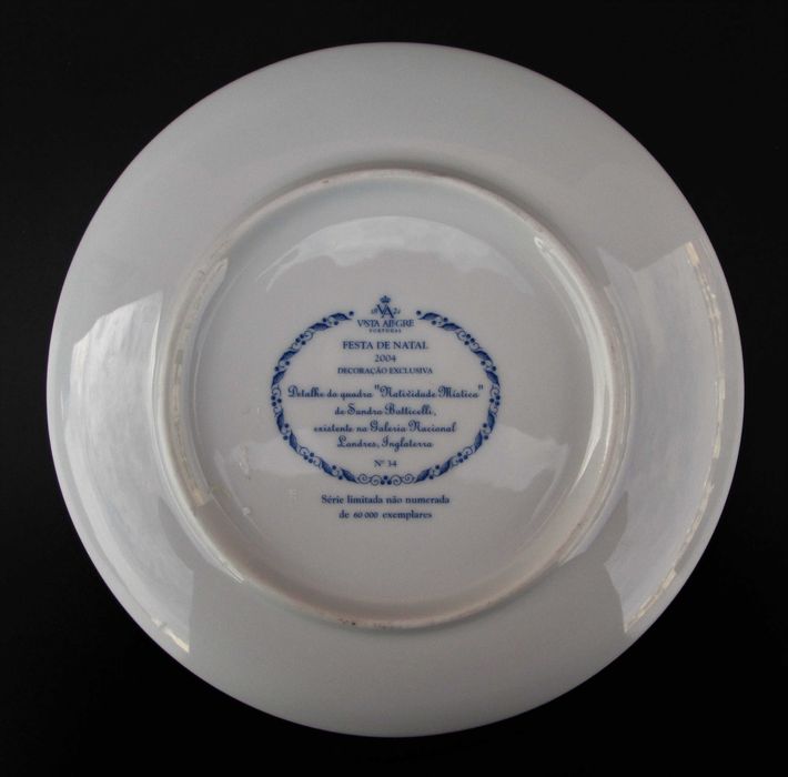 VISTA ALEGRE Antigo Prato de Natal de 2004