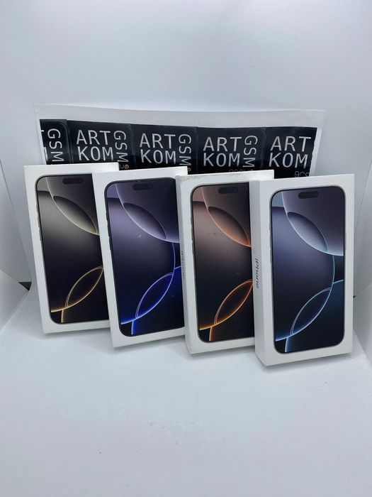 NAJTANIEJ od ARTKOM NOWY iPhone 16 Pro max 256GB Black 4850zł OKazja!