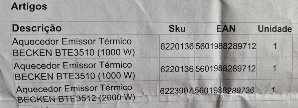 Aquecedor Emissor Térmico BECKEN