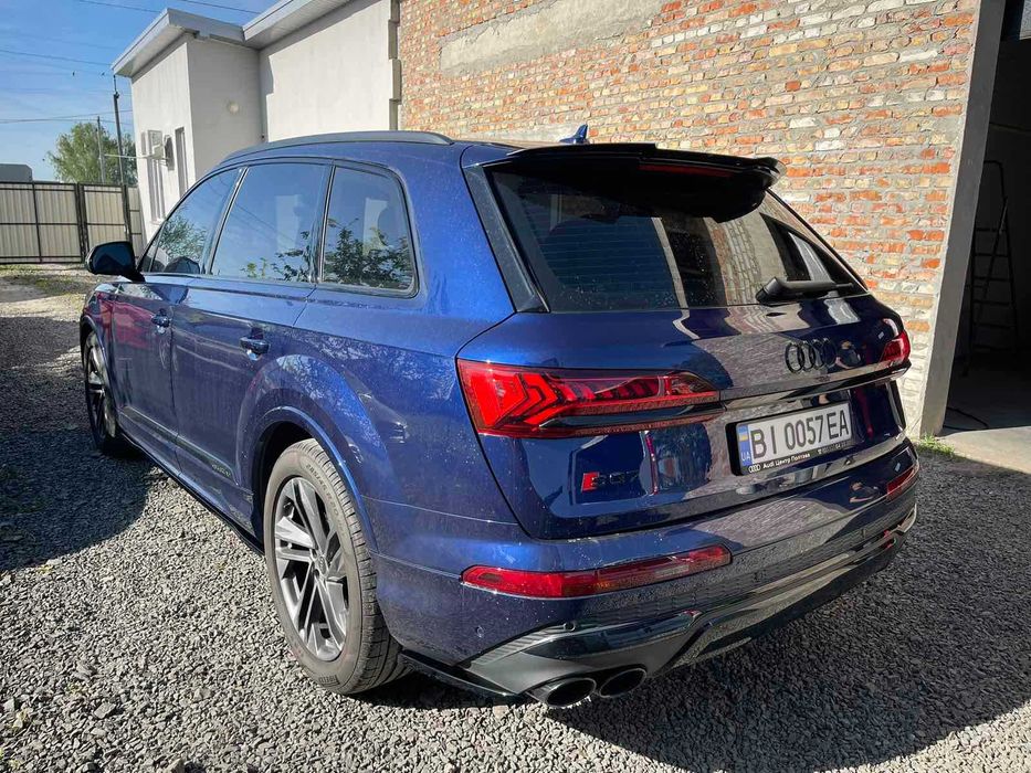 Сплиттер Audi Q7 4M 2019+ рест S-line \ SQ7 тюнинг губа обвес