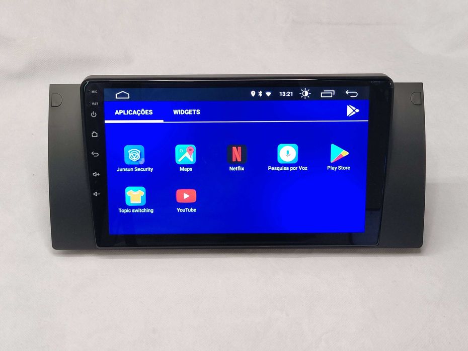 Rádio BMW E39 Android 13 WiFi GPS Novo com Garantia Ecrã 9 Polegadas