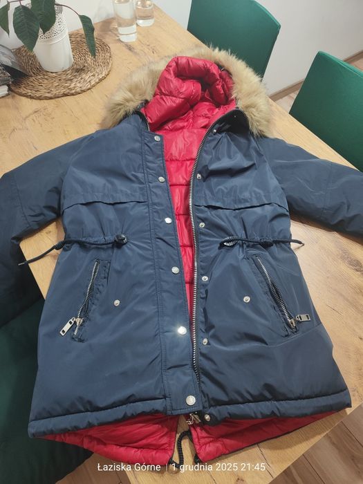 Kurtka dwustronna parka puchowa M/L