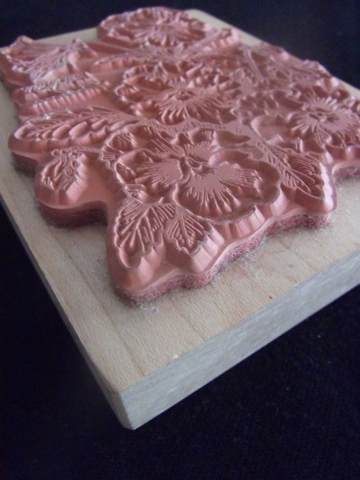 Carimbo em madeira Flor / Wooden stamp Flower - "Pansy Violaceae"