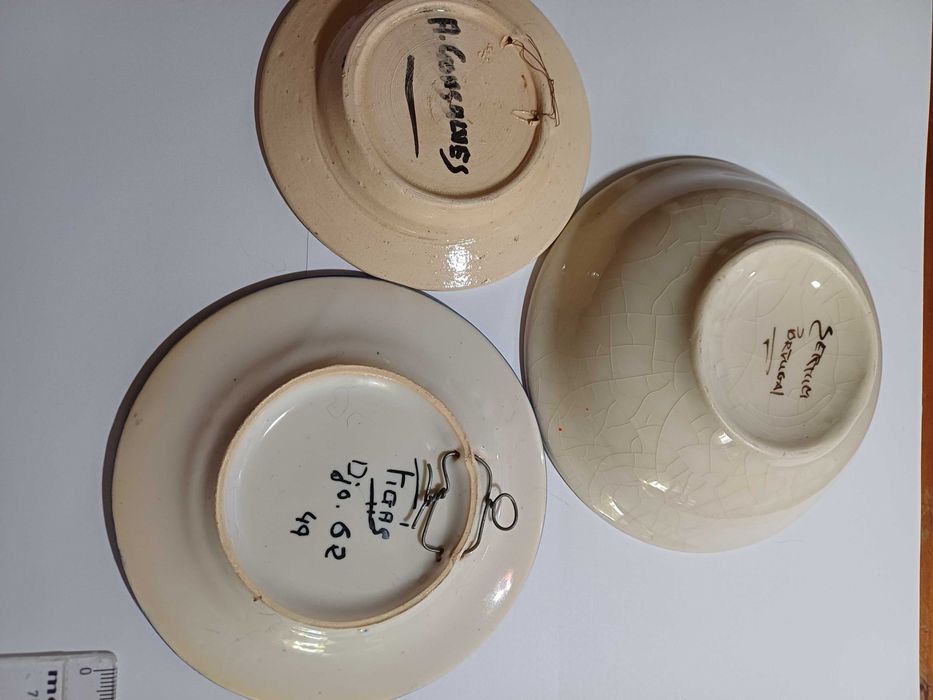 Conjunto 3 Peças pintadas à mão.