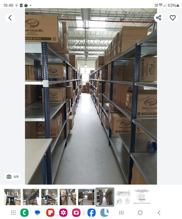 regał metalowy magazynowy półkowe przemysłowy