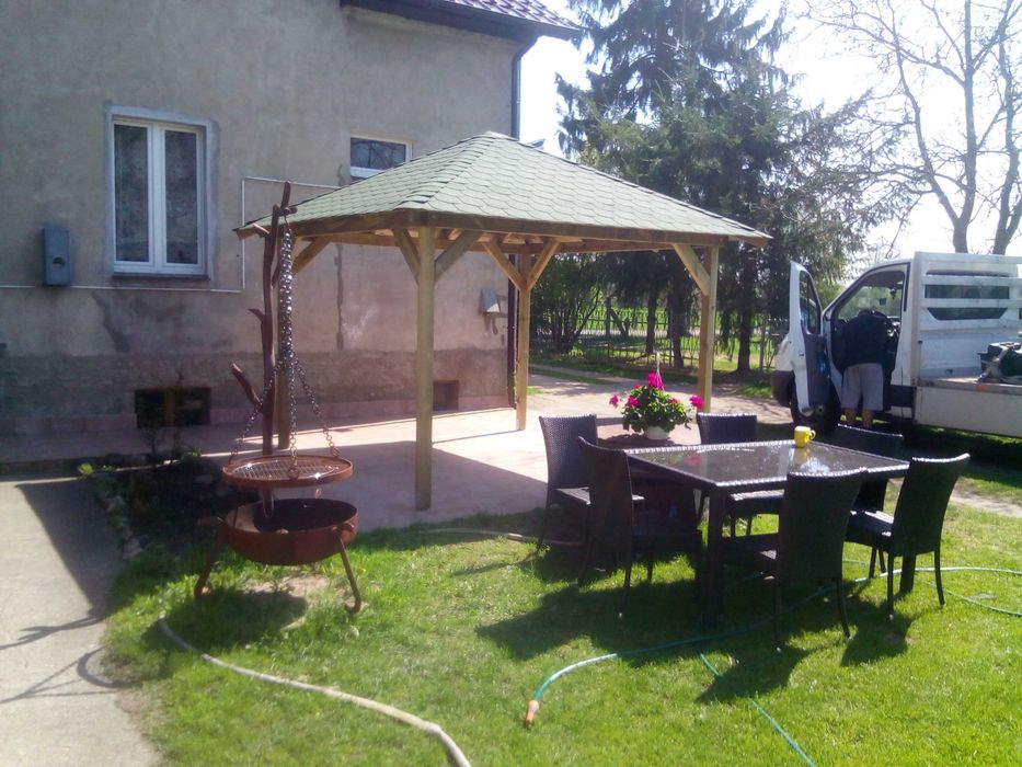 Altana ogrodowa Merida 354x354 cm słupki 90x90 mm