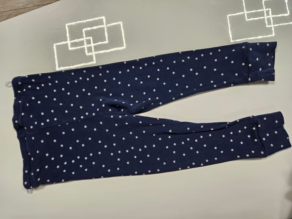 Leginsy granatowe w gwiazdki H&M rozmiar 92 dziewczęce