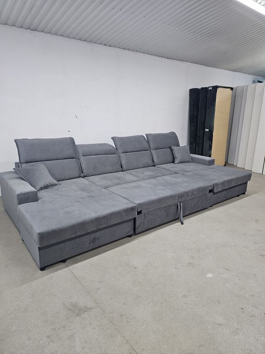 Narożnik U prosto od producenta rozkładany regulowane zagłówki