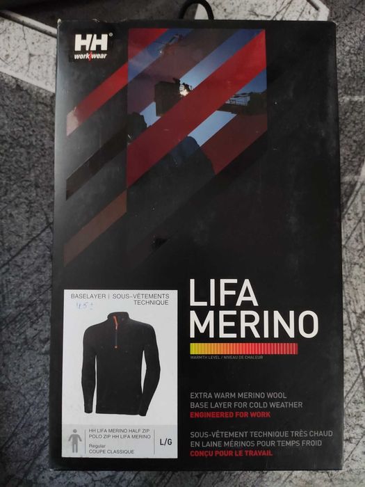 Термокофта чоловіча Helly Hansen LIFA Base Layer Merino Half Zip