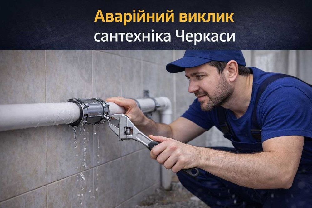 Аварійний виклик сантехніка Черкаси | Прорив труби | Терміновий виклик