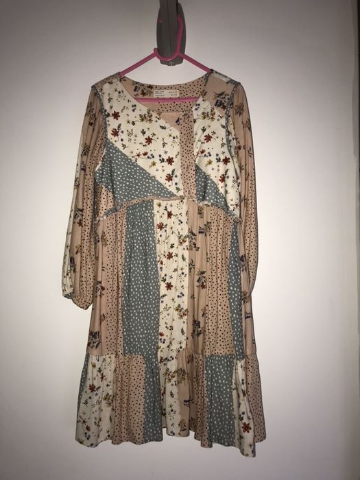 Zara sukienka nowa patchworkowa 152