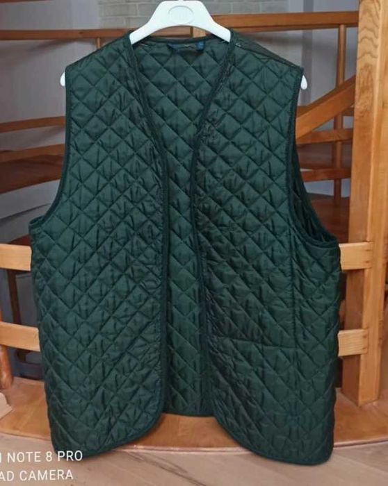 Męski bezrękawnik zielony pikowany Henri Lloyd M