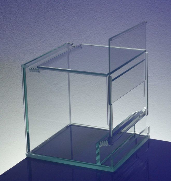 Profesjonalne terrarium 12x12x12cm szkło potrójna wentylacja EKO