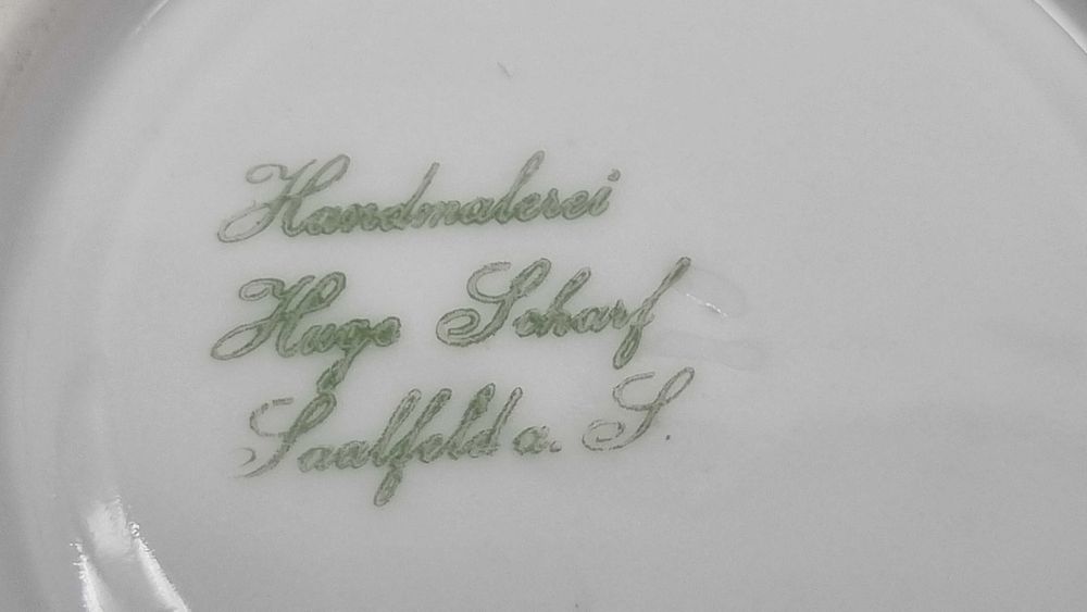 Filiżanka porcelanowa hugo scharf saalfeld Art Deco