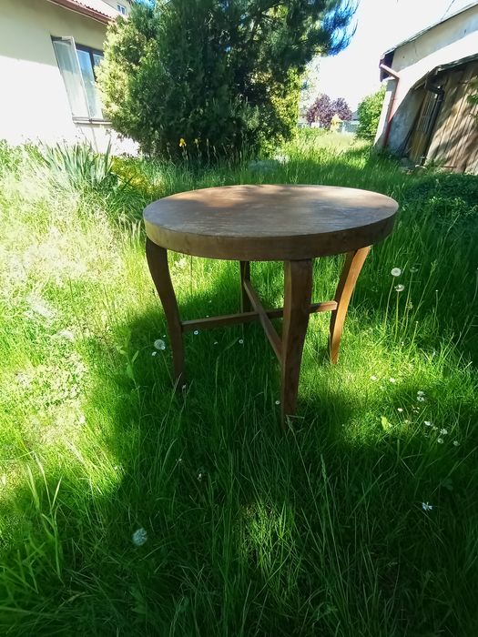 Stół okrągły PRL