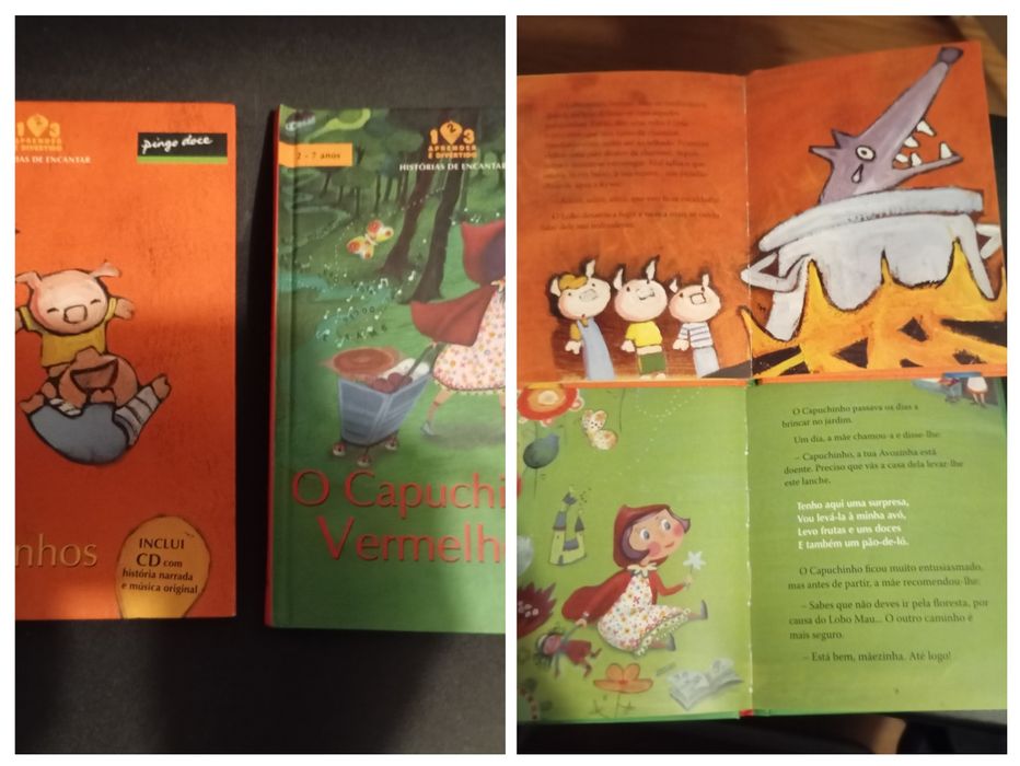 Livros de contos infantis com CD
