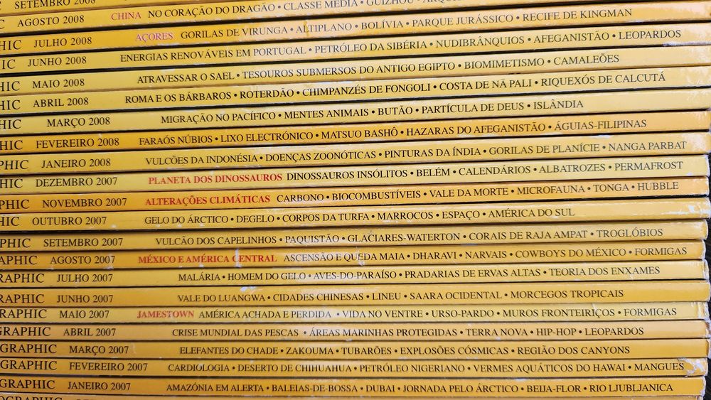 Revistas National Geographic de Janeiro de 2007 a Dezembro de 2023