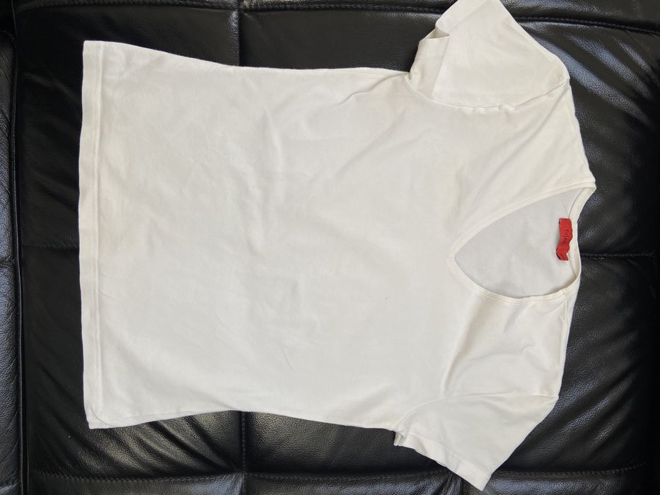 Bialy t-shirt basic rozmiar S