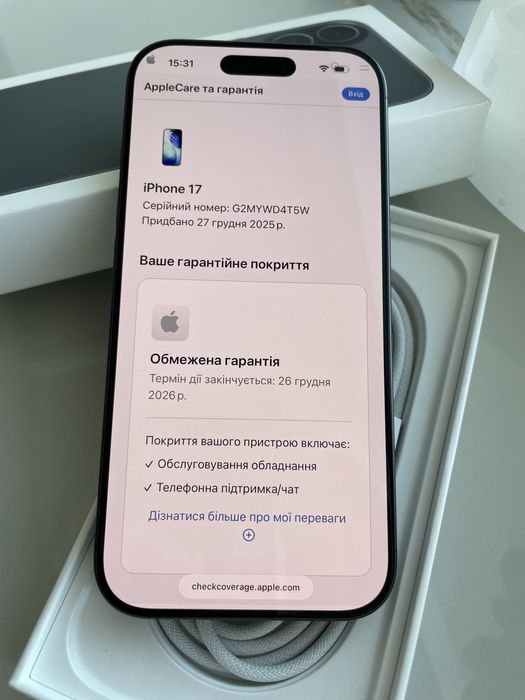 НОВИЙ Open Box Apple iPhone 17 Black 256 Gb Never Lock