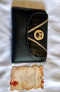 Carteira pele média Cavalinho preto