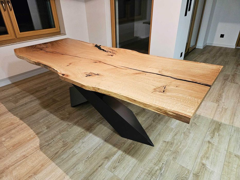Stół z monolitu dębowego 164x63x7