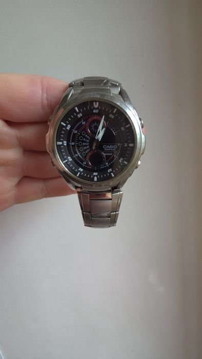Мужские часы Casio Edifice EFA-119 (Active Dial) / Термометр / Сталь