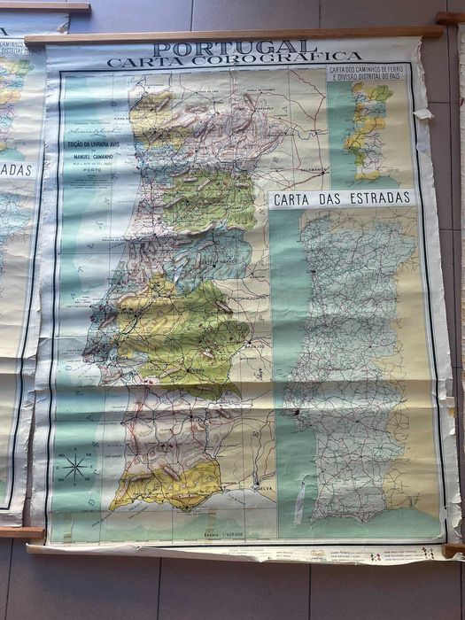 Mapas escolares antigos - Portugal