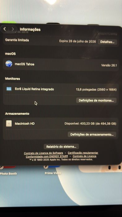 Macbook Air M2 2022 - 8GB/RAM - 512GB SSD - Como novo + caixa e acess.