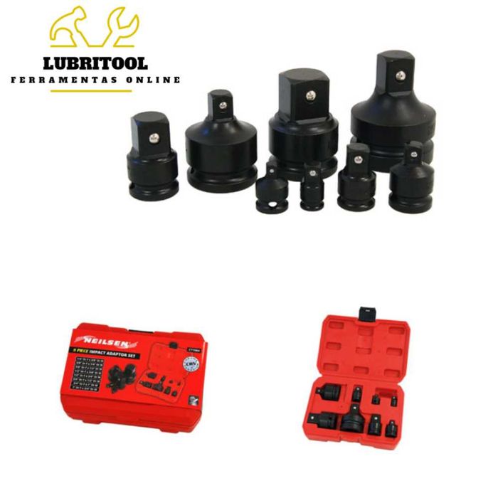 Jogo 8 Adaptadores Impacto 1/4" a 1" CT1564 | NOVOS