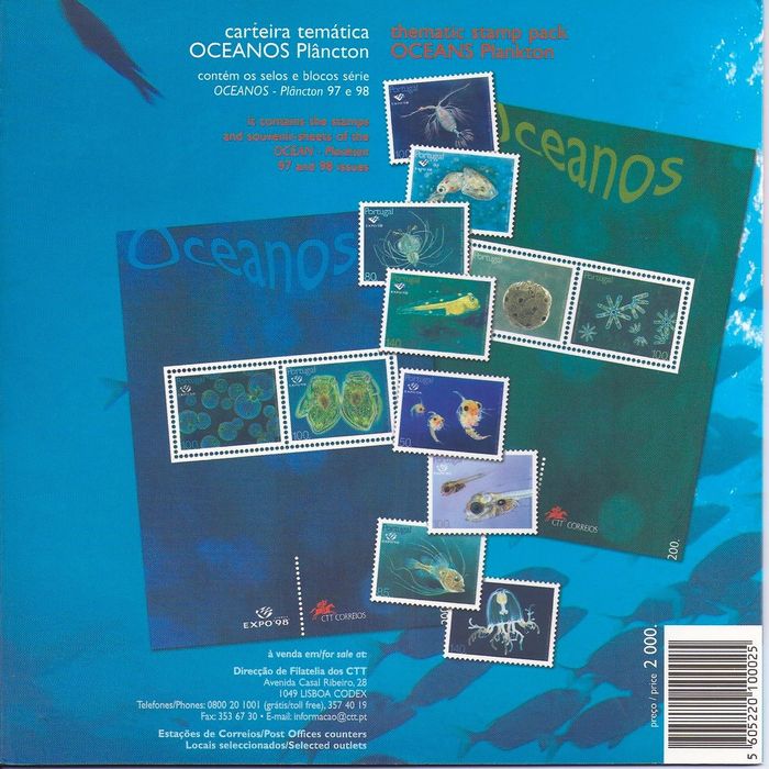 Selos Portugal - Carteira Temática - Oceanos Plâncton