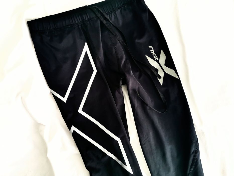 Legginsy termoaktywne męskie 2XU Core Compression black/silver 60% tan
