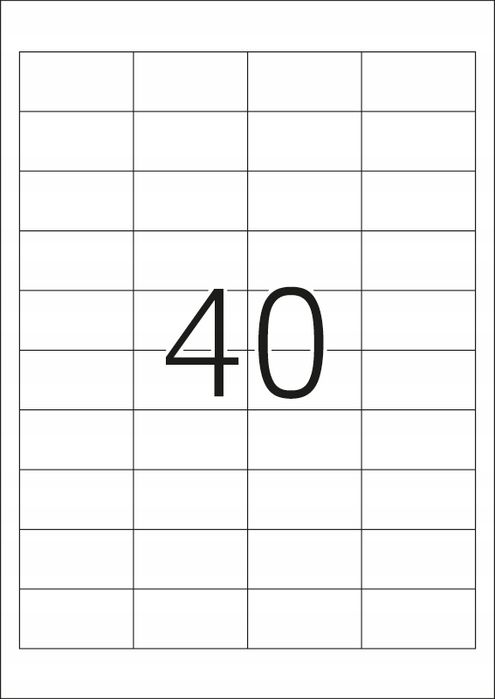 etykiety samoprzylepne a4 100 arkuszy 48,5x25,4 mm