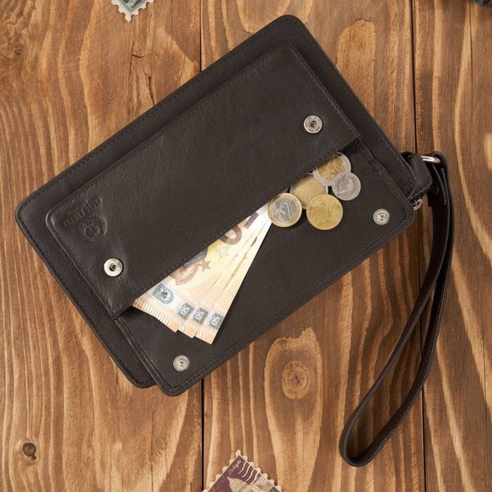 Klasyczna saszetka męska ze skóry z organizerem Paolo Peruzzi T-26-BR