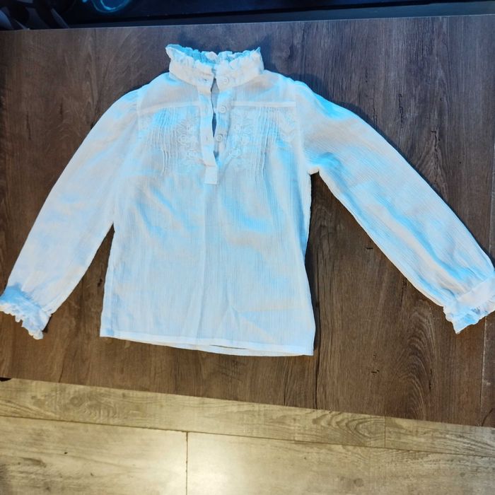 Bluzeczka bluzka biała koszulka 110 / 116