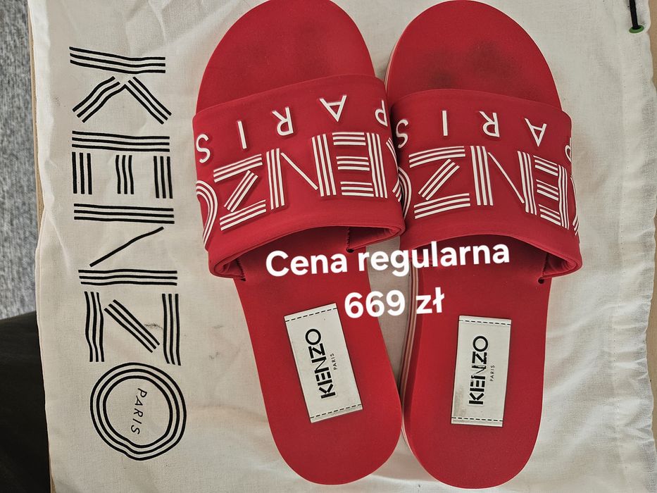 Czerwone klapki buty Kenzo Paris