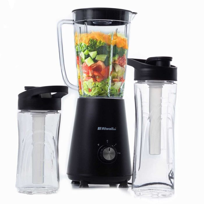 Blender Kielichowy + 2 Bidony + 2 Wkłady Chłodzące Smoothie 5w1 Mocy