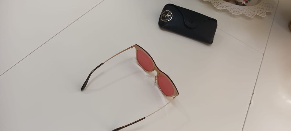 Óculos sol femininos RAY-BAN 3580-N Blaze olho gato, um dia uso