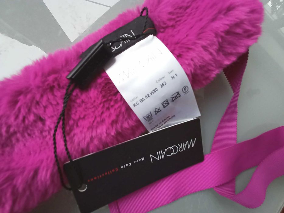 Marc CAIN cudowny różowy kołnierz etola Nowy