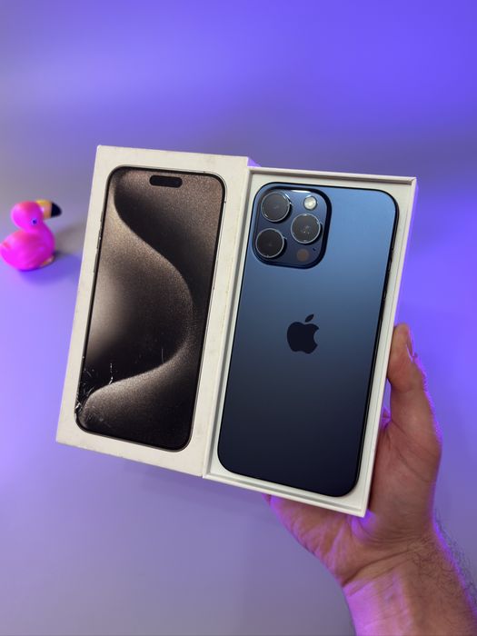 ВІДМІННИЙ iPhone 15 pro max 256 87% Європа з фізичною сім карткою + КОРОБКА