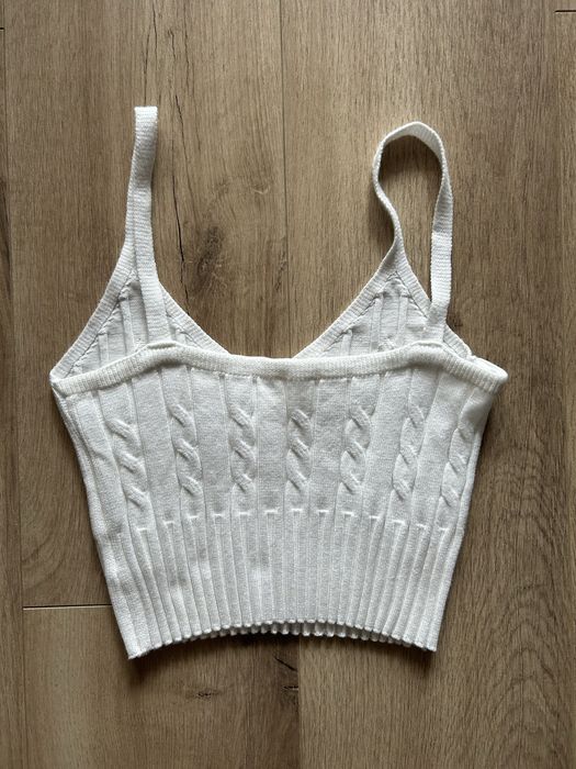 Crop top z wiskozy S