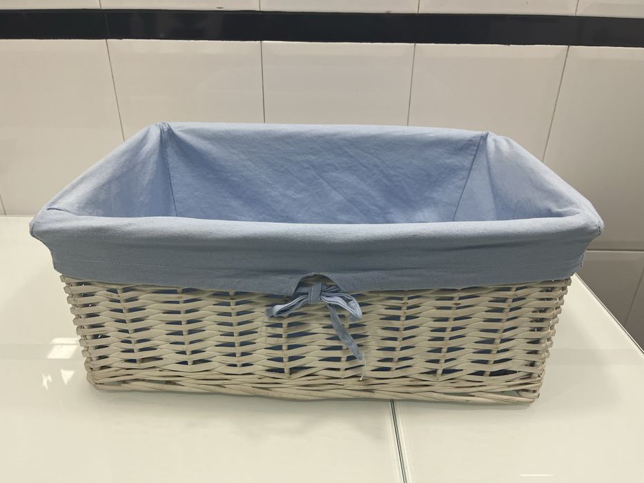 Cesto de Verga  em branco criança 50 cm