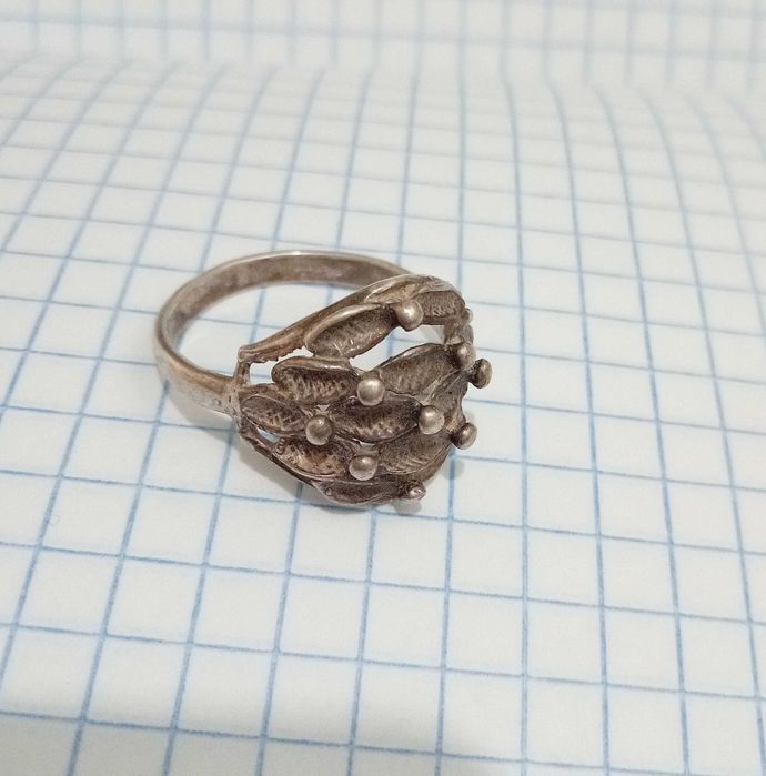 Кольцо колечко. Серебро 925 проба. Размер 18. СССР