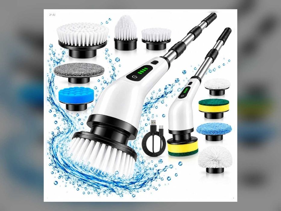 Nowa Szczotka Elektryczna Obrotowa Bezprzewodowa Do Fug Mop 9w1 25W