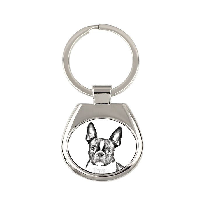 Boston Terrier brelok ze zdjęciem psa Art-Dog
