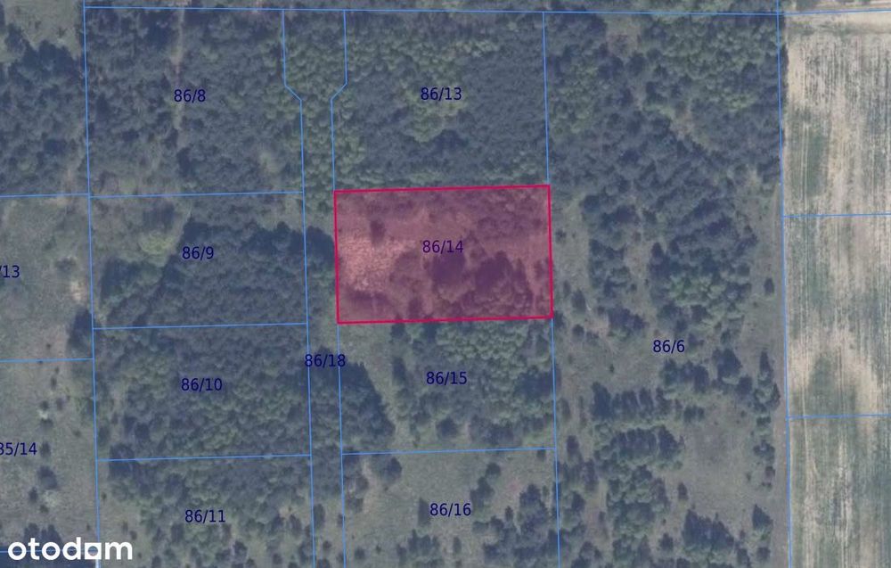 Działka 86/14 w Granicznej Wsi wraz z dostępem do drogi